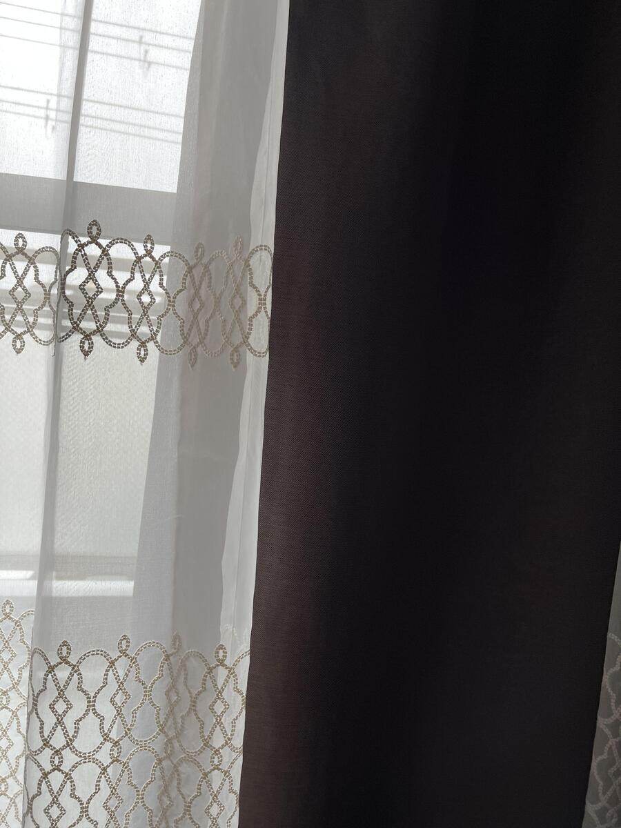 ビリー カーテン JC-46006R ブラウン