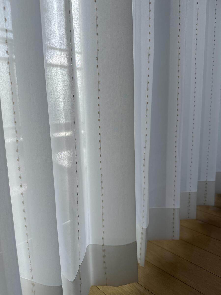 【遮像・ＵＶカット・遮熱】ウィッシュ レースカーテン JE-67248R ゴールド