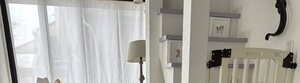 パリス カフェカーテン J-88009 ホワイト