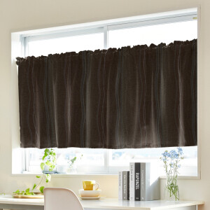 ナミレザー カフェカーテン J-12255 ダークグレー