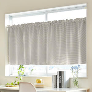 ココ カフェカーテン J-19143 ブルー