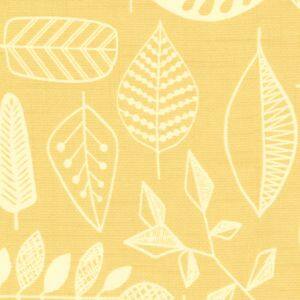 シンプルリーフ 生地サンプル J-19236 イエロー