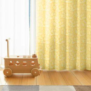 シンプルリーフ 生地サンプル J-19236 イエロー