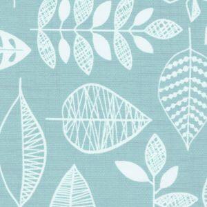 シンプルリーフ 生地サンプル J-19237 ブルー