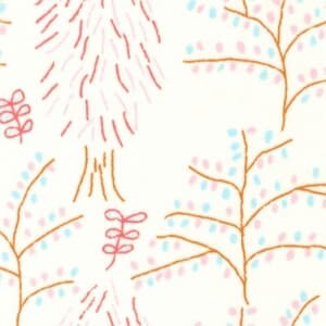 ぺんぺん草 生地サンプル J-35006 ウォームピンク