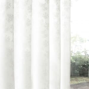 【ミラー・遮像・採光・UVカット】ローズガーデン カフェカーテン J-46027HR ホワイト