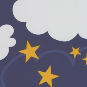 ひつじ雲 生地サンプル J-46034T ネイビー