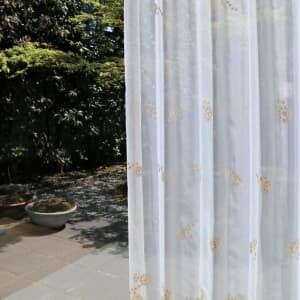 タンポポ カフェカーテン J-92767 ゴールド