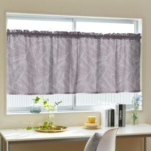 バナナリーフ カフェカーテン J-92810 ブラック