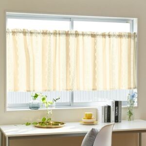 アリサ カフェカーテン J-93005 ベージュ