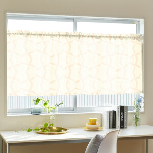 まんじ カフェカーテン J-93031T ピンク