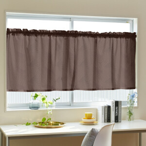 ミンミ カフェカーテン J-93034T ブラック