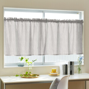 スナ カフェカーテン J-96013 グレー