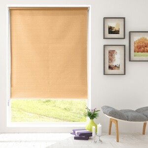 つっぱりロールスクリーン -遮光1級-  ダークベージュ JCL-3033