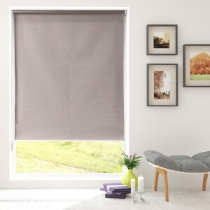 つっぱりロールスクリーン -遮光1級-  ブラウン JCL-3035