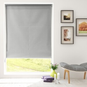 つっぱりロールスクリーン -遮光1級-  グレー JCL-3037