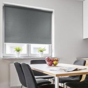 つっぱりロールスクリーン -遮熱・遮光1級-  ブラック JCL-3057