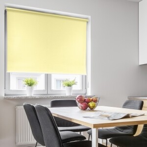 つっぱりロールスクリーン -遮熱・遮光1級-  クリームイエロー JCL-3058