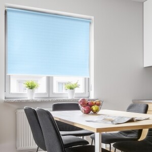 つっぱりロールスクリーン -遮熱・遮光1級-  ライトブルー JCL-3059