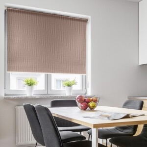 つっぱりロールスクリーン -遮熱・遮光1級-  ダークブラウン JCL-3068