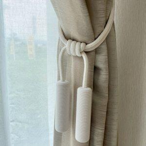 シンプル円柱タッセル M35-20 ホワイト