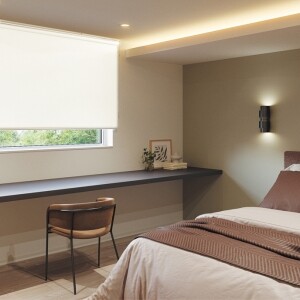 ロールスクリーン -エルデBC 遮光- 幅広対応商品- シュガーホワイト N-8215