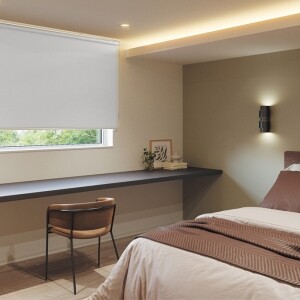 ロールスクリーン -エルデBC 遮光- 幅広対応商品- グレイホワイト N-8216