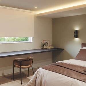 ロールスクリーン -エルデBC 遮光- 幅広対応商品- リネンアイボリー N-8219