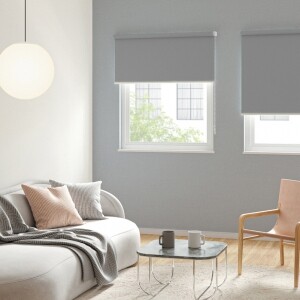 ロールスクリーン -エルデBC 遮光- 幅広対応商品- ストーングレイ N-8224