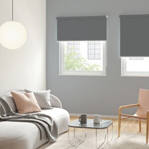 ロールスクリーン -エルデBC 遮光- 幅広対応商品- ディープグレイ N-8225