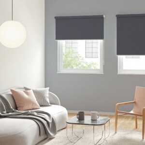 ロールスクリーン -エルデBC 遮光- 幅広対応商品- ネイビーブルー N-8226