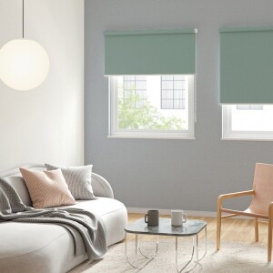 ロールスクリーン -エルデBC 遮光- 幅広対応商品- アンティークグリーン N-8229