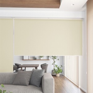 ロールスクリーン -エルデ- 幅広対応商品 - サンドホワイト N-8428