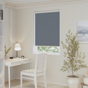 ロールスクリーン -エルデ- 幅広対応商品 - ディープグレイ N-8439