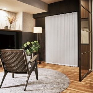 バーチカルブラインド-ラフィー遮光- A8849 ホワイト