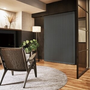 バーチカルブラインド-ラフィー遮光- A8868 アンティークブルー