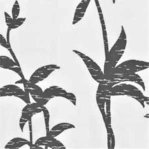 【備長炭プリント】オリエンタルリーフ カーテン Z-35009 ブラック