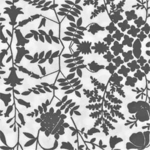 【備長炭プリント】レトロオーナメント カフェカーテン JF-35010 ブラック