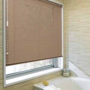 アルミブラインド-ベーシック・遮熱-（浴窓ビス止め式） ライトブラウン(ツヤ消し) JC-2849