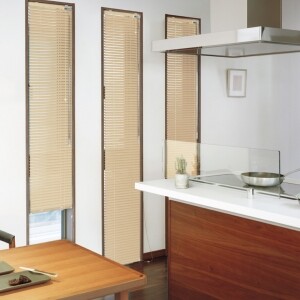 アルミブラインド-木目調・遮熱-(浴窓テンション式) ナチュラルグレイン JC-2004