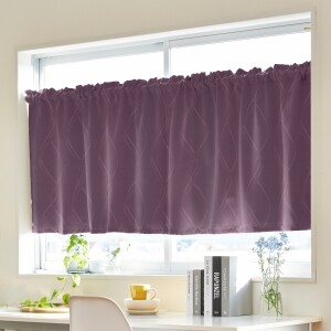 テレンス カフェカーテン J-12277 パープル
