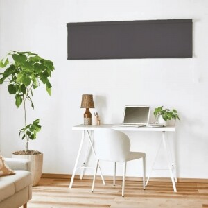 ロールスクリーン-カジュアルウォッシャブル アッシュブラック JC-6037