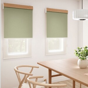 ロールスクリーン-ファブリックウォッシャブル リーフグリーン JC-6102