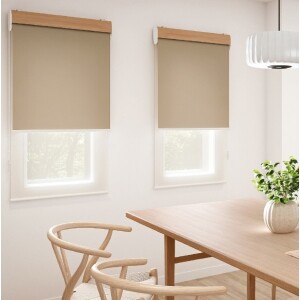 ロールスクリーン-ファブリックウォッシャブル グレイッシュブラウン JC-6104