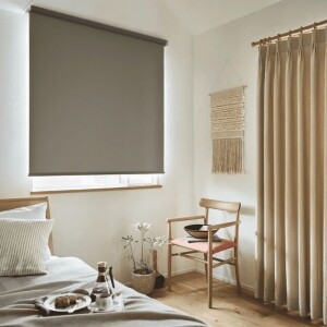 ロールスクリーン-ファブリックウォッシャブル遮光 アッシュブラウン JC-6151