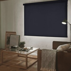 ロールスクリーン-ファブリックウォッシャブル遮光 ディープブルー JC-6160