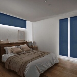 ロールスクリーン-フォーマルウォッシャブル遮光 インディゴブルー JC-6166