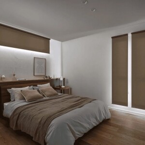 ロールスクリーン-フォーマルウォッシャブル遮光 マロンブラウン JC-6168