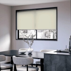 ロールスクリーン-Nプレーンウォッシャブル グレーアイボリー JC-6006