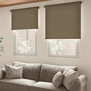 ロールスクリーン-Nプレーンウォッシャブル グレイッシュブラウン JC-6011